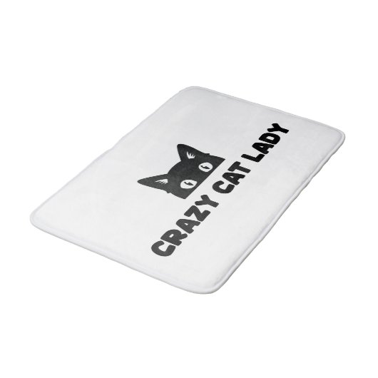 Tapis De Bain Crazy Cat Lady Bath Mat (Angle)