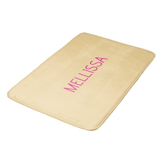 Tapis De Bain Cream minimalist custom name (Angle)