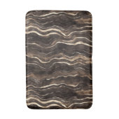 Tapis De Bain Creamy Brown Chocolate Gold Wavy Stripes Christmas (Devant (Vertical))