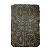 Tapis De Bain Creamy Golden Yellows Raked Pattern On Black (Devant (Vertical))