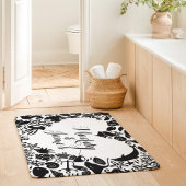 Tapis De Bain Créatures de la mer Noire et Blanche Couples Monog