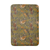 Tapis De Bain Créatures des bois et Motif Feuille (Devant (Vertical))