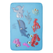 Tapis De Bain Créatures marines amusantes (devant Vertical)