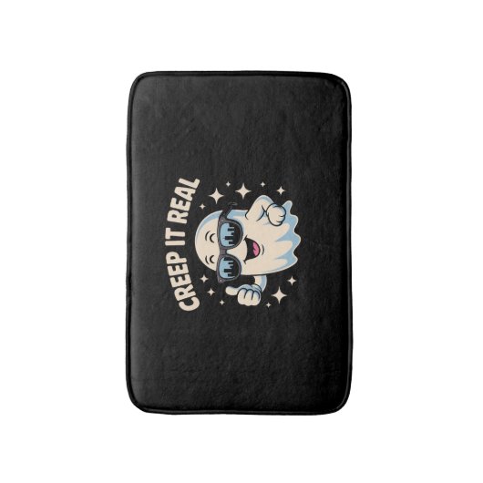 Tapis De Bain Creep It Real, mignon fantôme d'Halloween (Devant (Vertical))