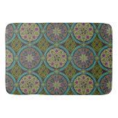 Tapis De Bain Créez votre propre Damas bleu violet (Devant)