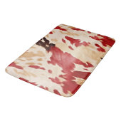 Tapis De Bain Crème blanche rouge Cowgirl occidentale (Angle)