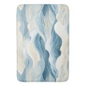 Tapis De Bain Crème Bleue Mer Sable Océan Vagues (devant Vertical)