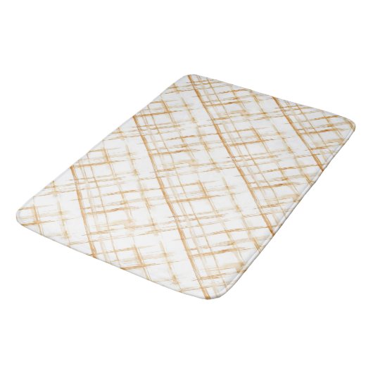 Tapis De Bain Crème Carmel (Angle)