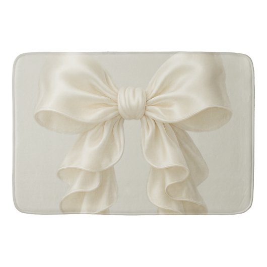Tapis De Bain Crème Cascade Ruffle Bow Elegant Posh Girl (Devant)