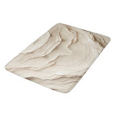 Tapis De Bain Crème d'ivoire Bohême naturel texturé (Angle)