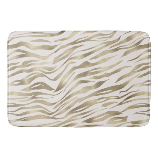 Tapis De Bain Crème d'or Zebra Print           (Devant)