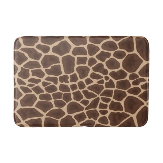 Tapis De Bain Crème girafe brune marques pression (Devant)