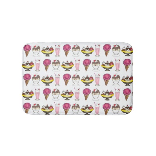 Tapis De Bain Crème glacée Cone Sundae Shake Banana Split (Devant)