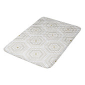 Tapis De Bain Crème & Hexagon Beige Penny Tile Hex Tile Motif (Angle)