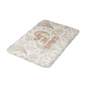 Tapis De Bain Crème Marron Boho Bohème   (Angle)