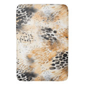 Tapis De Bain Crème noire sauvage léopard animal (devant Vertical)