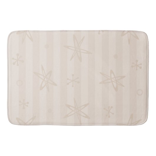 Tapis De Bain Crème pâle moderne du milieu du siècle (Devant)