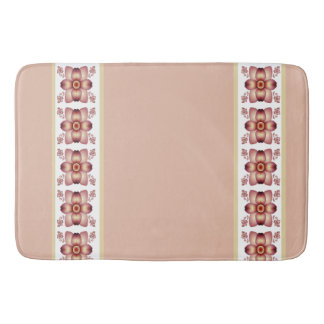 Tapis De Bain Crème Rose Et Blanc