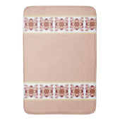 Tapis De Bain Crème Rose Et Blanc (devant Vertical)