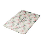 Tapis De Bain Crème rose orchidée florale (Angle)