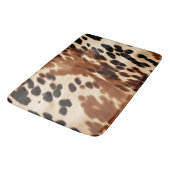 Tapis De Bain Crème Western Cowboy Brown Noir Cowhide (Angle)