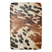 Tapis De Bain Crème Western Cowboy Brown Noir Cowhide (devant Vertical)