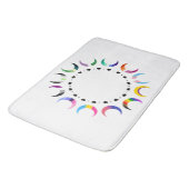 Tapis De Bain Crescent Pride Lunes et Coeurs Noirs (Angle)