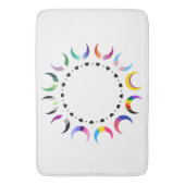 Tapis De Bain Crescent Pride Lunes et Coeurs Noirs (devant Vertical)