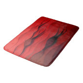 Tapis De Bain Crimson Flow – Abstract Red Waves of Motion (Angle)