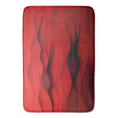 Tapis De Bain Crimson Flow – Abstract Red Waves of Motion (devant Vertical)