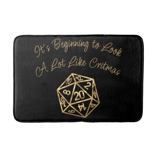 Tapis De Bain Critère RPG | Jeu de rôle Gold Retro Tablett (Devant)