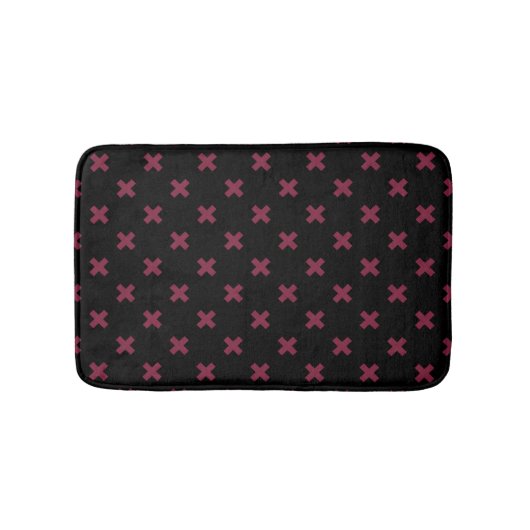 Tapis De Bain Crochets Mulberry sur noir (Devant)