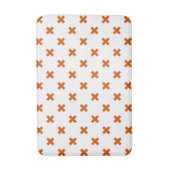 Tapis De Bain Crochets orange sur blanc (Devant (Vertical))