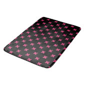 Tapis De Bain Crochis Fuchsia sur noir (Angle)