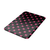 Tapis De Bain Crochis Fuchsia sur noir (Angle)