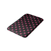 Tapis De Bain Crochis Fuchsia sur noir (Angle)