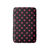 Tapis De Bain Crochis Fuchsia sur noir (Devant (Vertical))