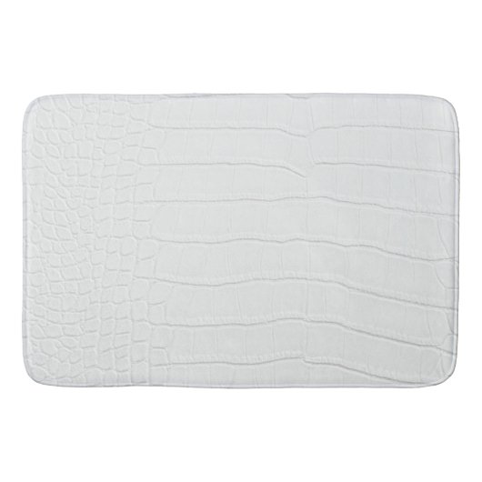 Tapis De Bain Crocodile blanc - Impression (Devant)
