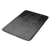 Tapis De Bain Crocodile noir en cuir imprimé (Angle)