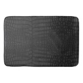Tapis De Bain Crocodile noir en cuir imprimé (Devant)