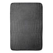 Tapis De Bain Crocodile noir en cuir imprimé (devant Vertical)