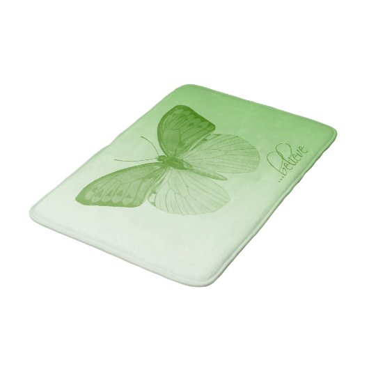 Tapis De Bain Croire la chaux papillon (Angle)