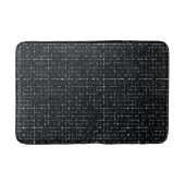 Tapis de bain croisé croustillant noir et gris (Devant)