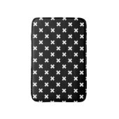 Tapis De Bain Croix blanche sur le noir (Devant (Vertical))