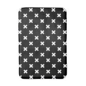 Tapis De Bain Croix blanche sur le noir (Devant (Vertical))