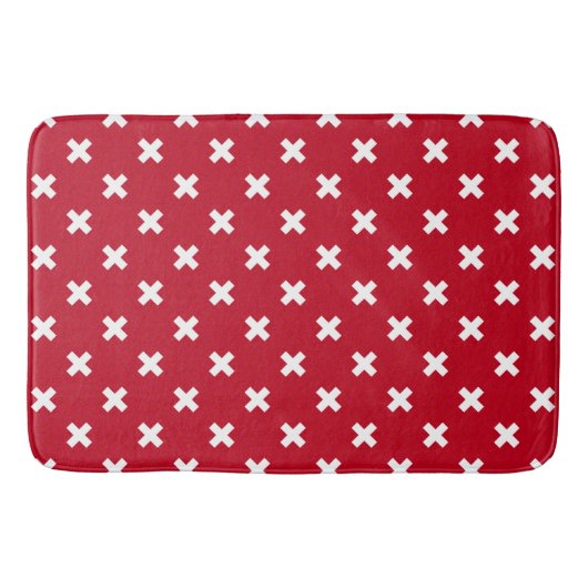 Tapis De Bain Croix blanche sur le rouge (Devant)