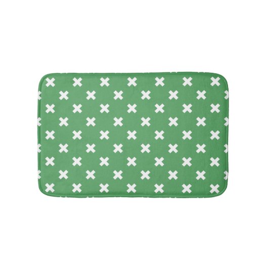 Tapis De Bain Croix blanche sur le vert (Devant)