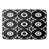 Tapis De Bain Croix et cercles noirs et blancs mat de bain (Devant)