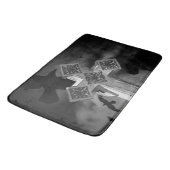 Tapis De Bain Croix gothique Lune GraveYard avec Corbeaux (Angle)
