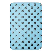 Tapis De Bain Croix noire sur le bleu bébé (devant Vertical)